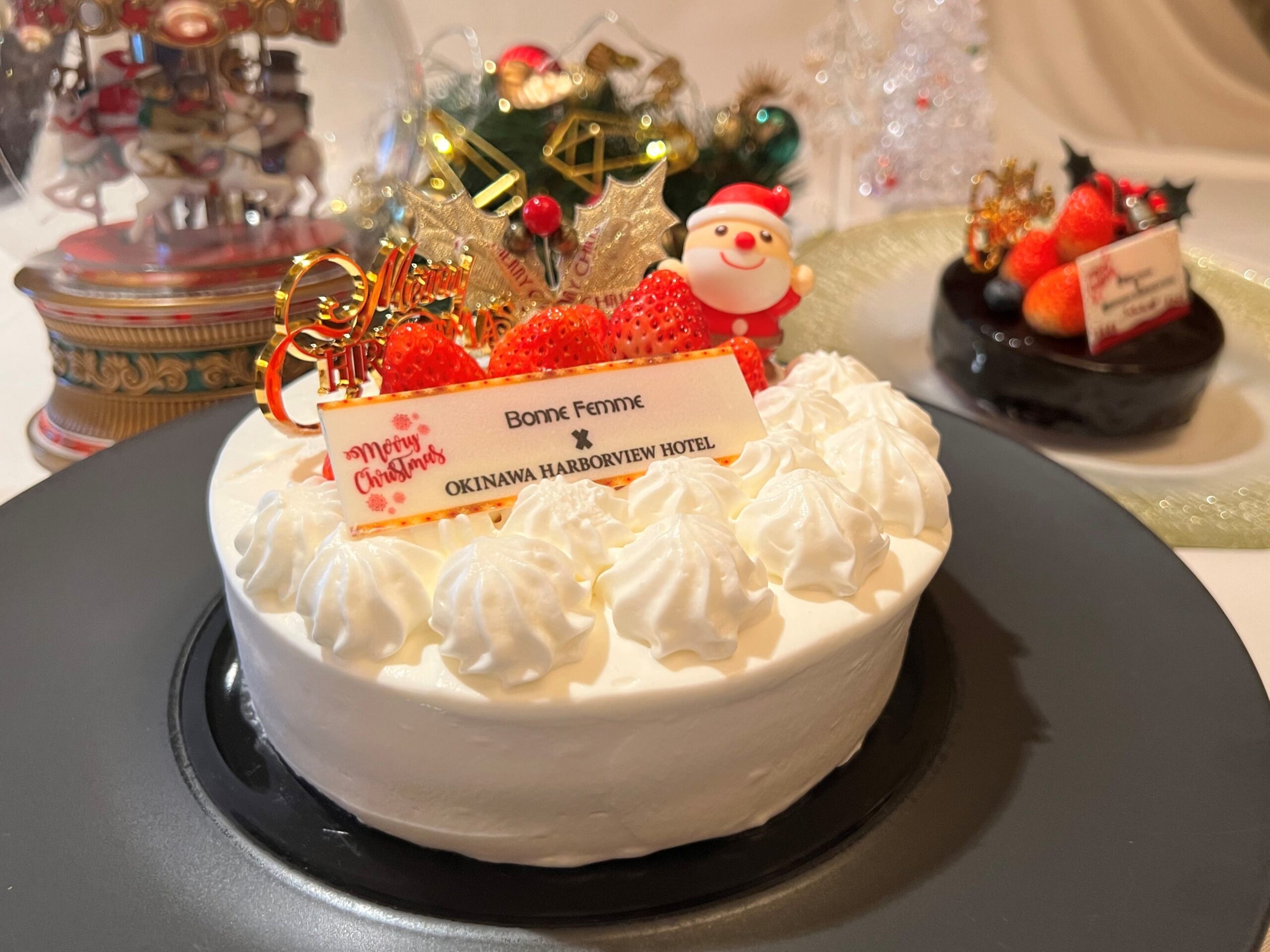 祝福を込めて贈る<br>沖縄ハーバービューホテルの<br>クリスマスケーキ＆ローストチキンの画像