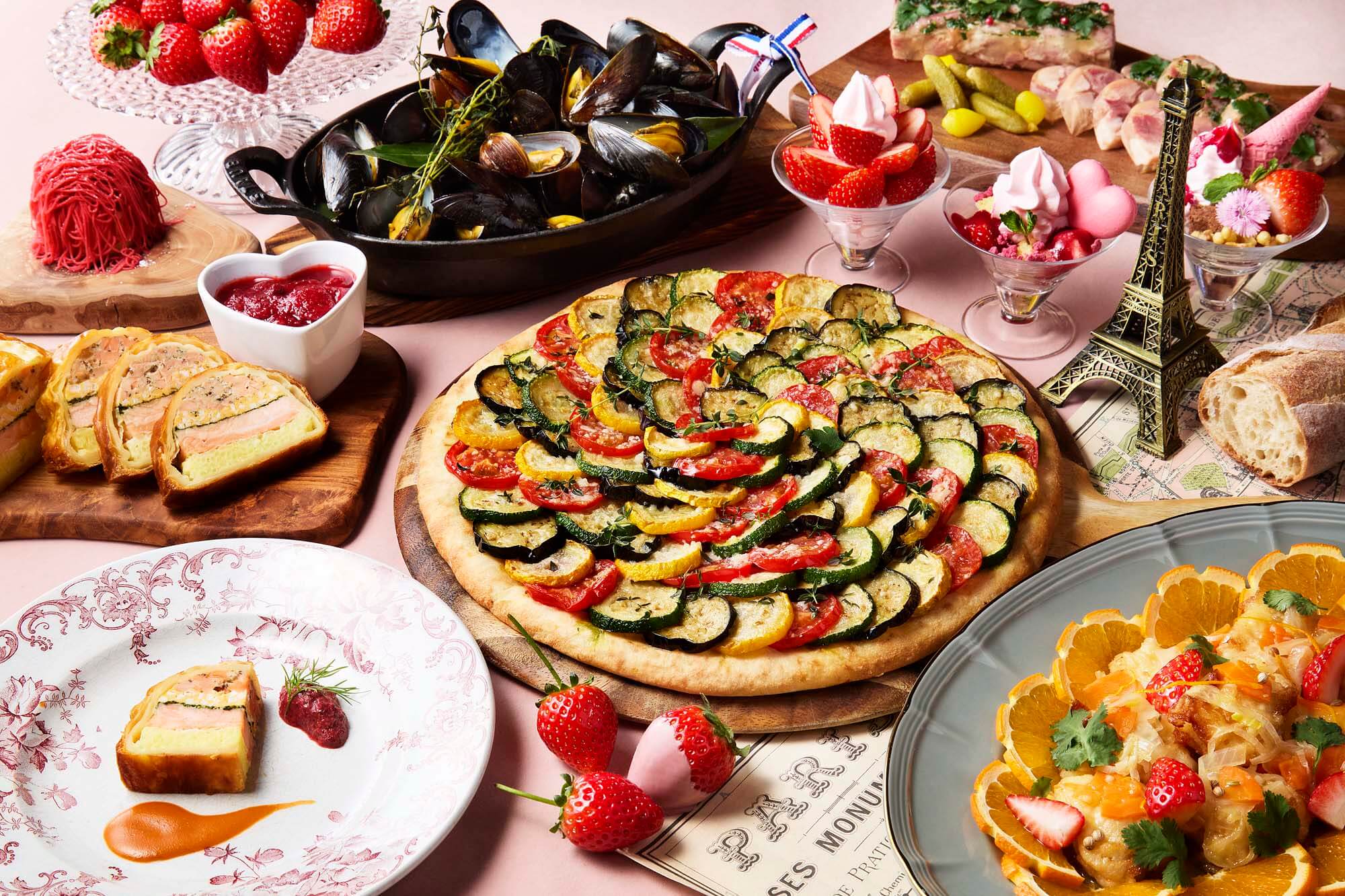 「ストロベリーフェア~フランスグルメ紀行～」<br><small> ＜オリエンタルホテルズ＆リゾーツ施設横断メニューフェア＞</small>の画像